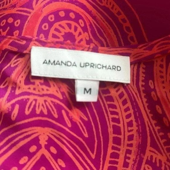 Amanda uprichard pink and orange silk shift dress - Picture 5 of 8